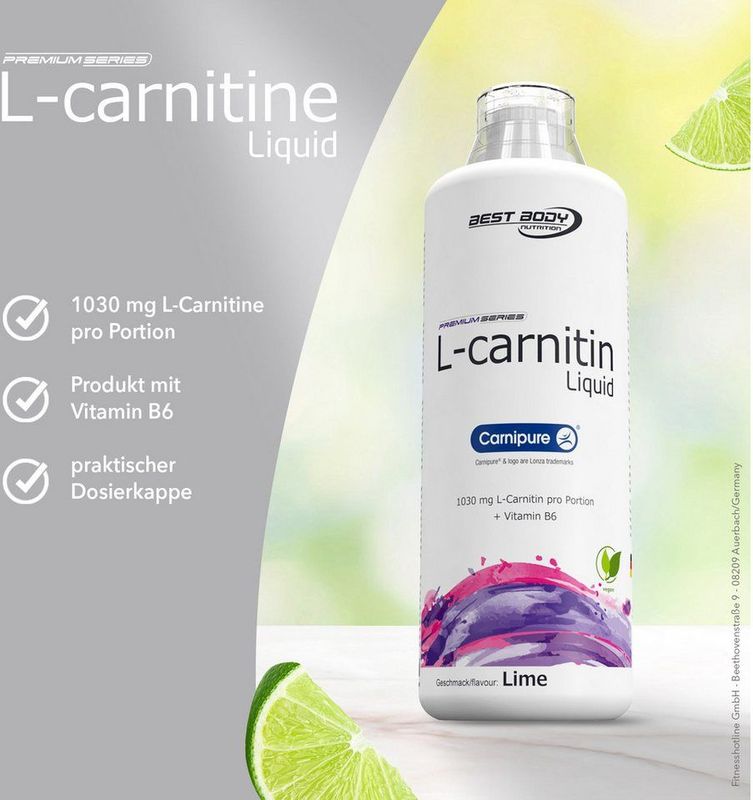 Best Body Nutrition L-Carnitine Liquid - 1000 ml - Limoen