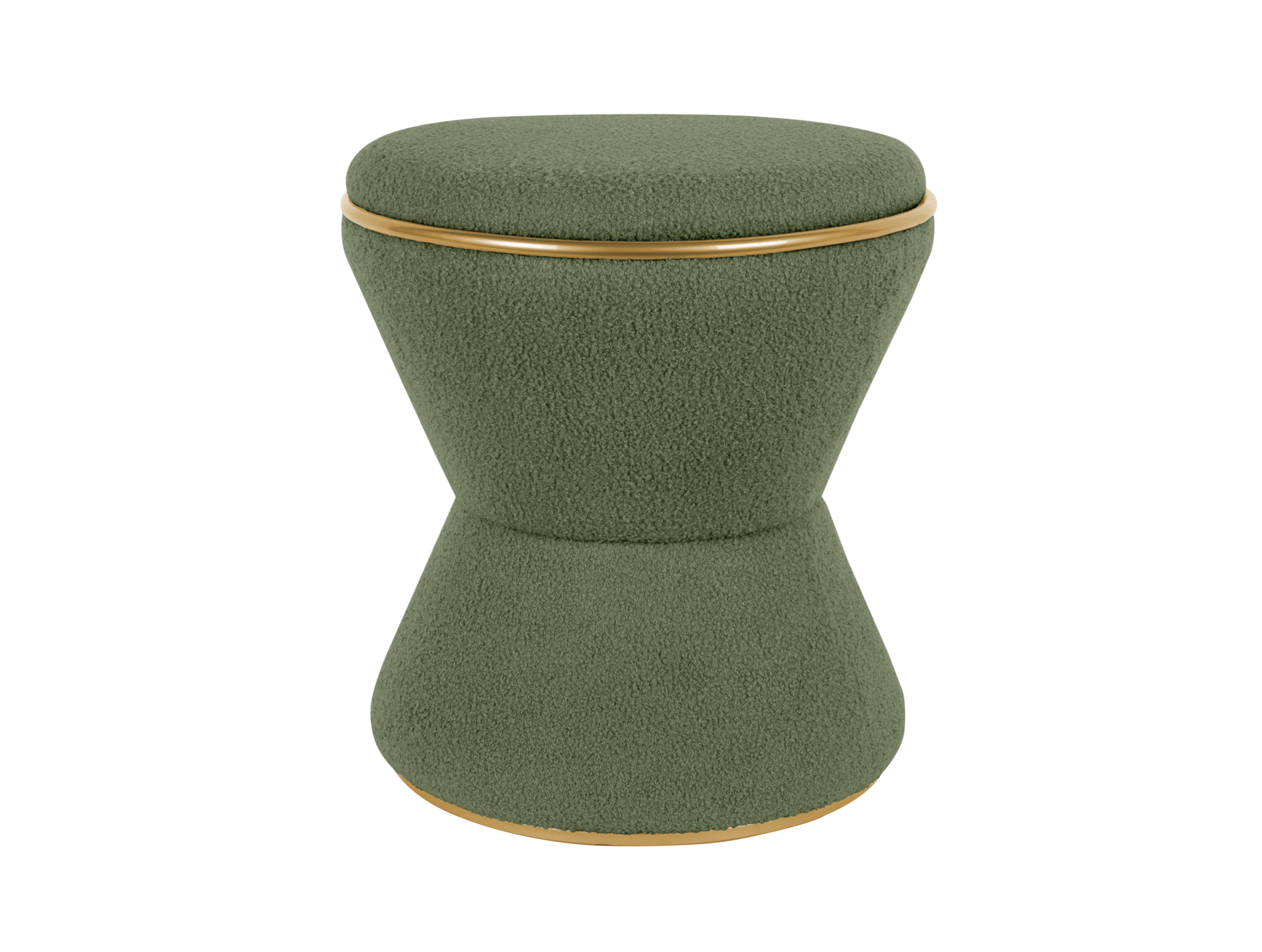 Pouf Gustar teddy curl moss green