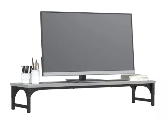 Support de moniteur sonoma gris 85x23x15,5 cm bois d'ingénierie