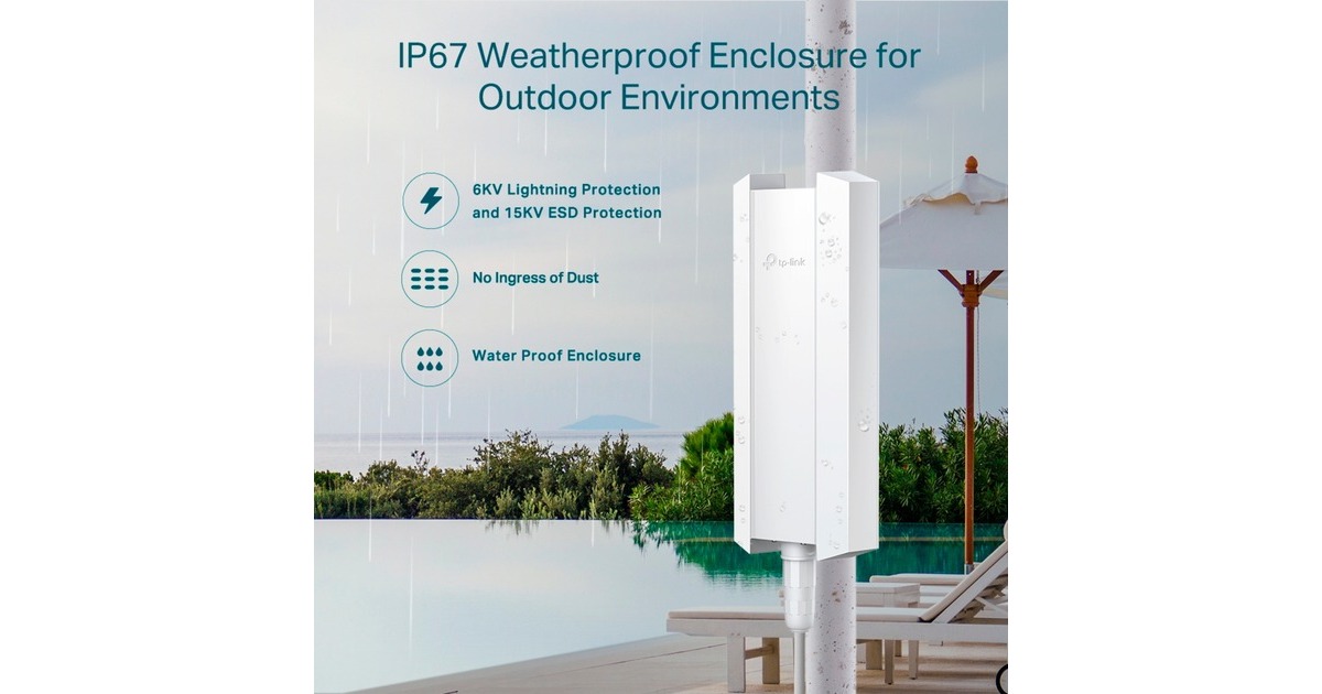 TP-LinkEAP610-Outdoor AX1800 Indoor/Outdoor WiFi 6 access point  (Wit)
