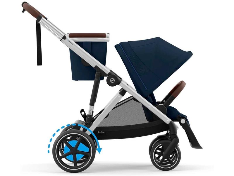 CYBEX Gold Kinderwagen eGazelle S Dunkelblau Elektrischer Kinderwagen mit 20 Kombinationen