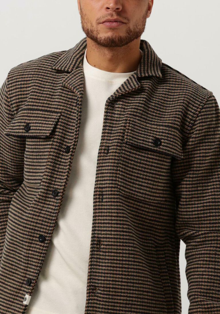 ANERKJENDT bruine anerkjendt jack akcuba dogtooth overshirt