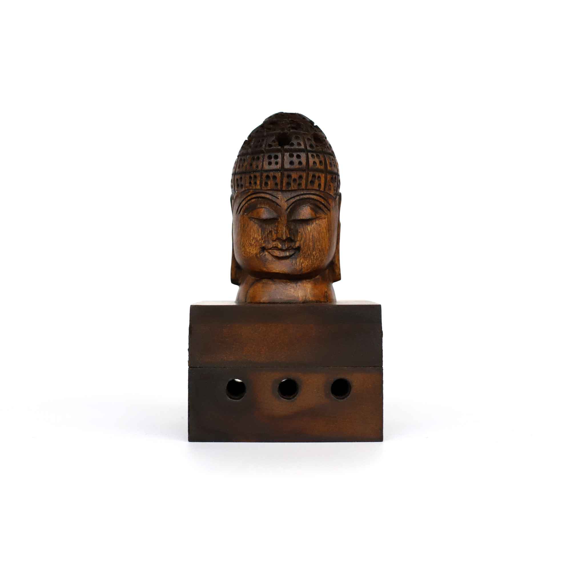 Räucherkegel-Halter 'Buddha-Kopf', H 15 cm, B 7 cm, T 7 cm günstig bestellen