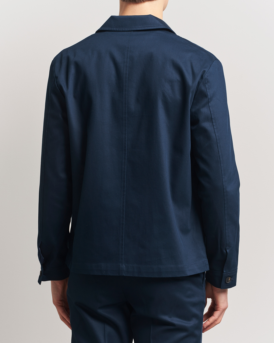 J.Lindeberg Julius Cotton Twill Overshirt Navy