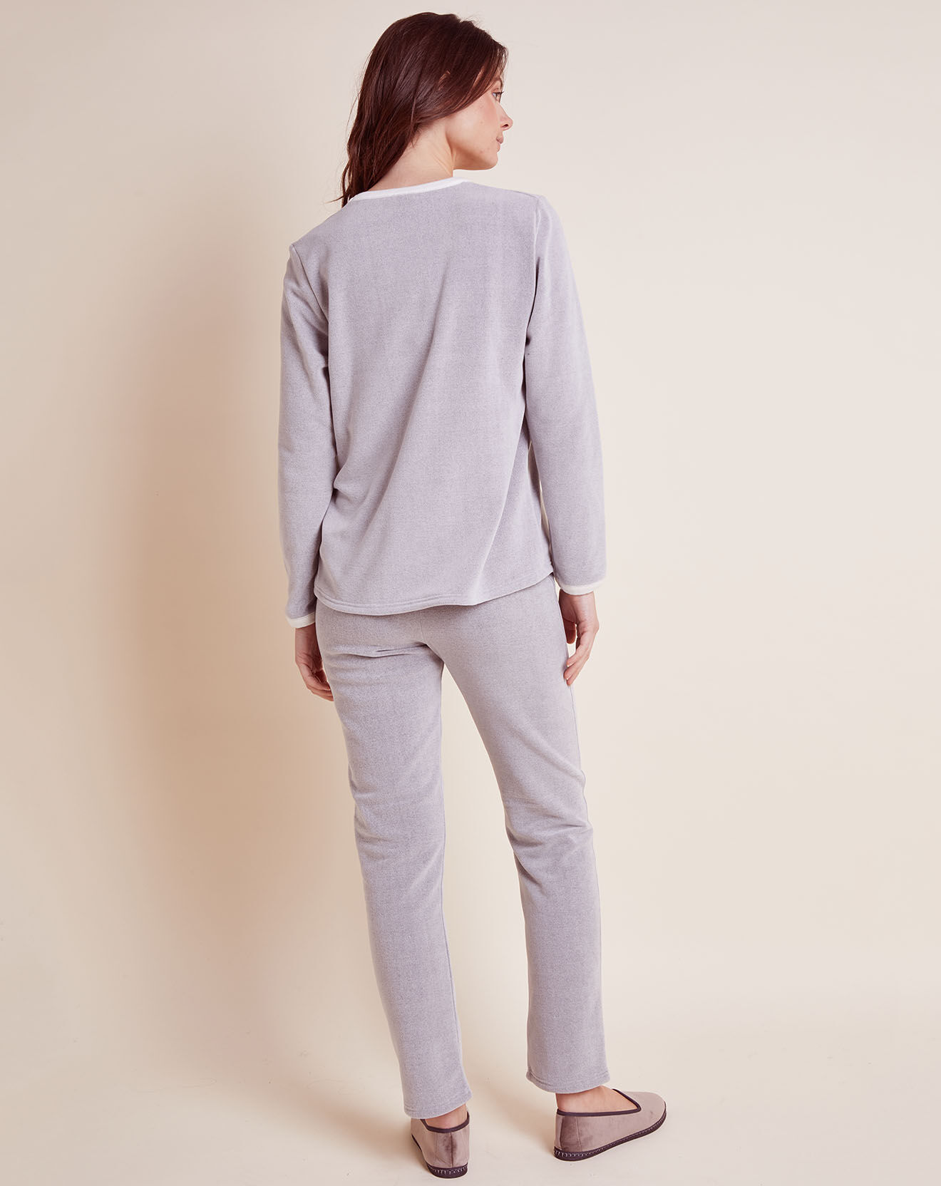 Le Chat Pyjama en Velours Sweet gris