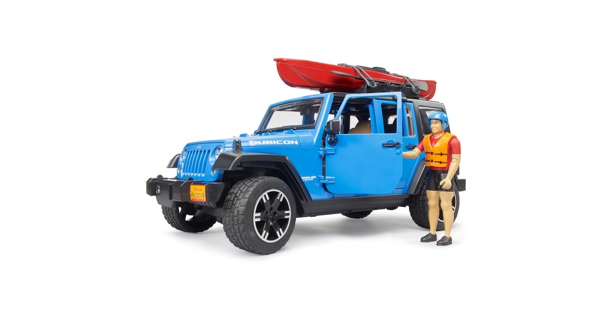 bruderJeep Wrangler Rubicon Unlimited met kajak en figuur Modelvoertuig  (02529)