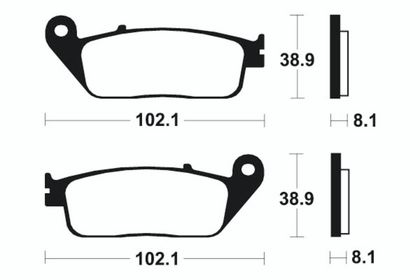 Plaquettes de freins Tecnium Performance métal fritté - MF127