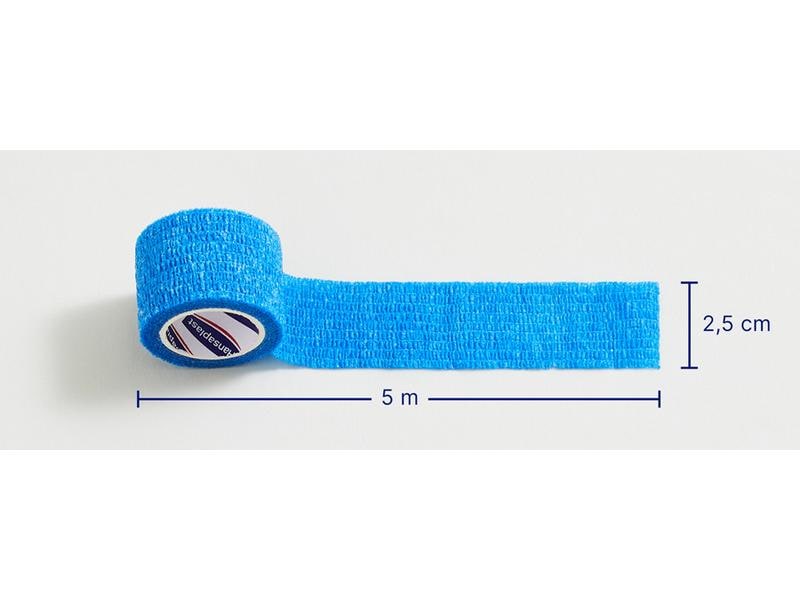 Hansaplast Selbsthaftender Fingerverband 2.5 cm x 5 m Wasserabweisender Verband für die Wundversorgung kleinerer Wunden an den Fingern