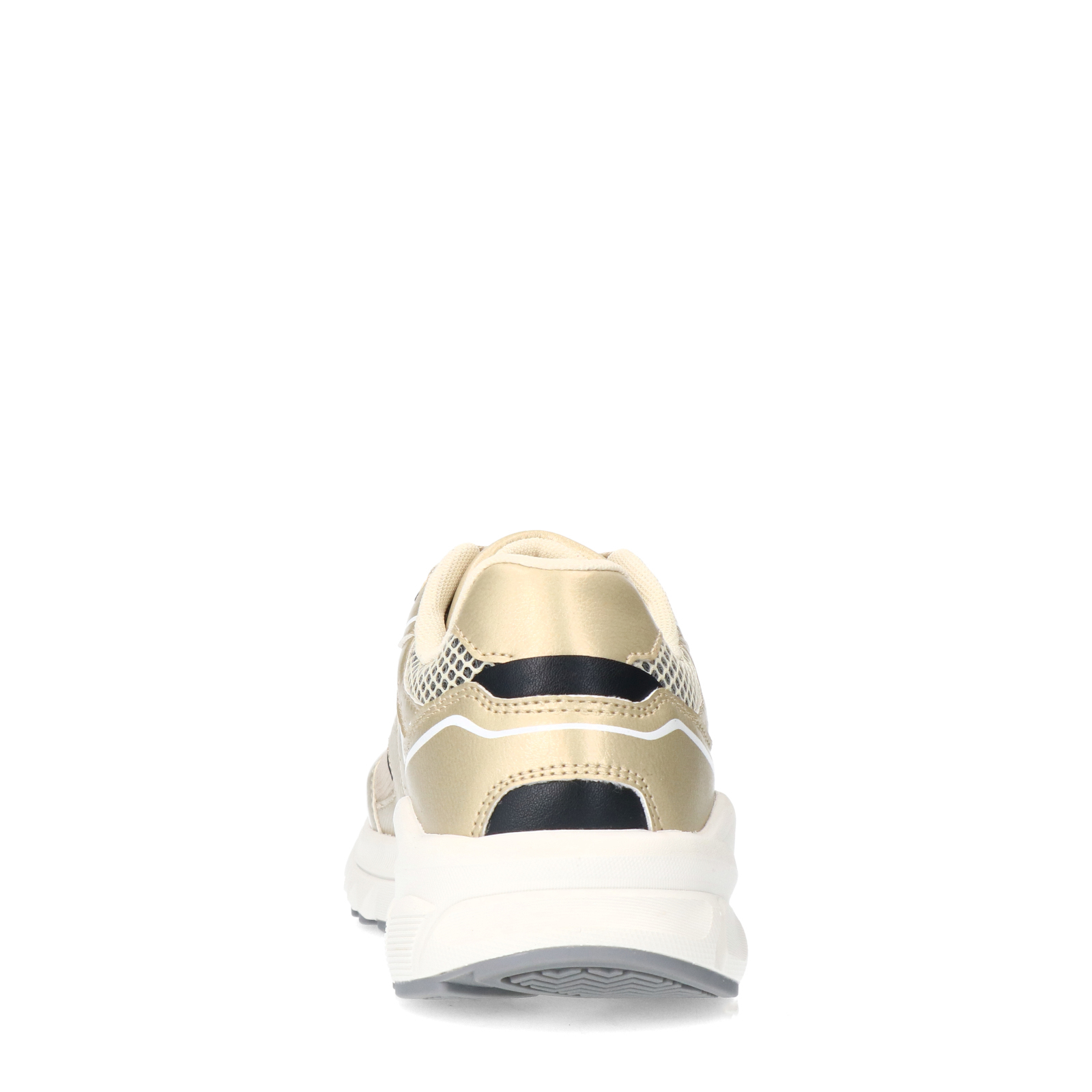 Gouden sneakers met mesh details