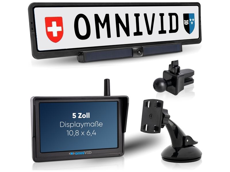 omniVID Rückfahrkamerasystem Solar 5 Rücksichtkamera
