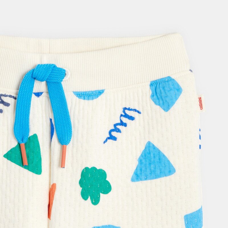 Jogging bébé garçon pointelle à motifs blanc Catimini Blanc