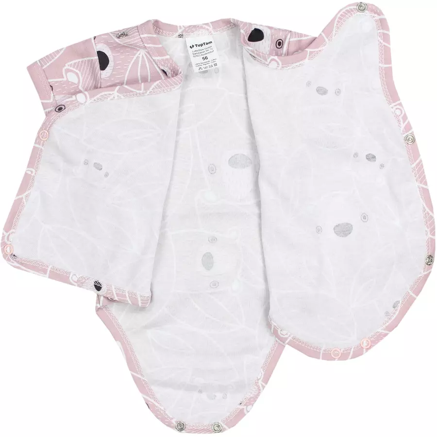 TupTam Baby Mädchen Kurzarm Wickelbody 5er Set beigerosa