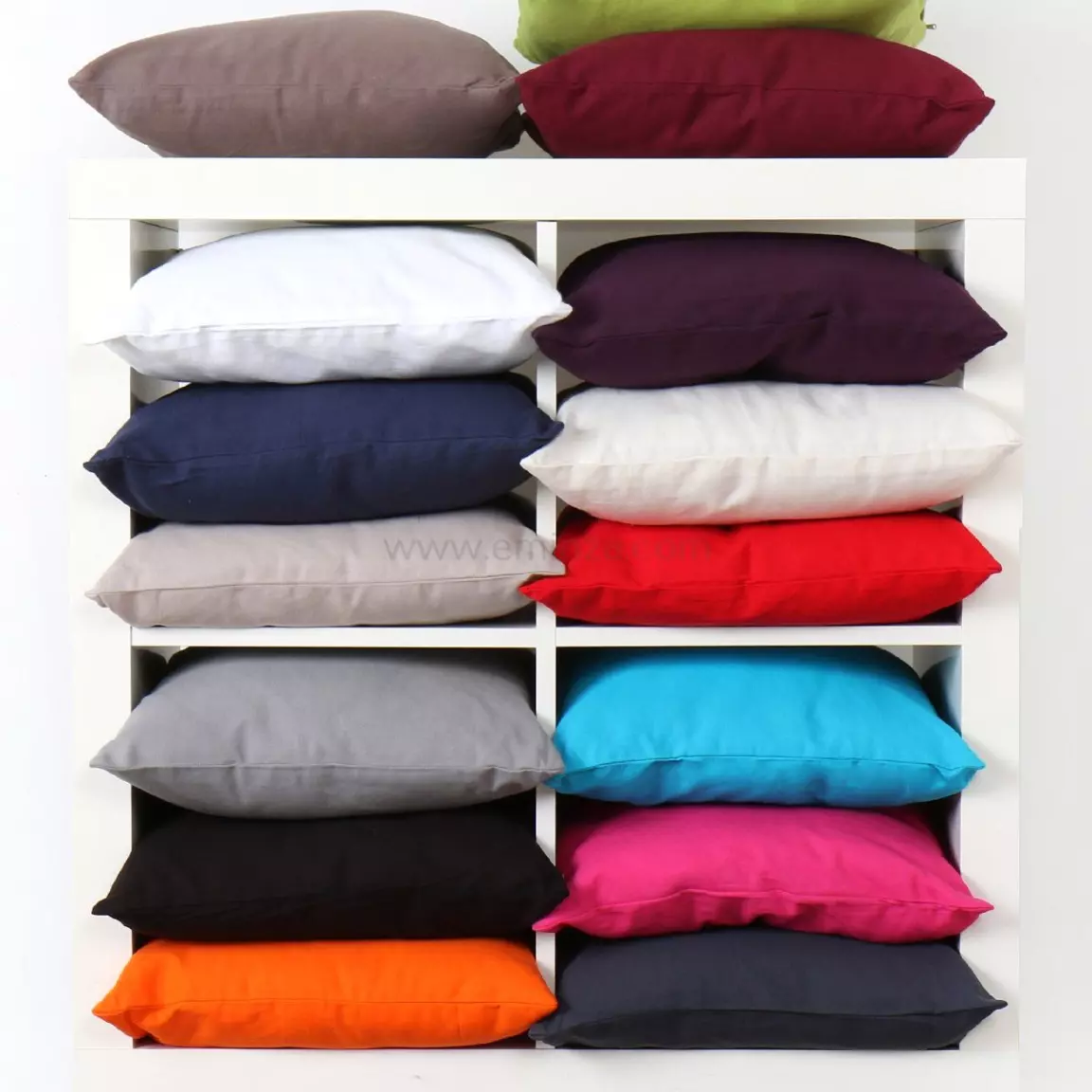 Coussin carré (40 cm) Etna Marron vison