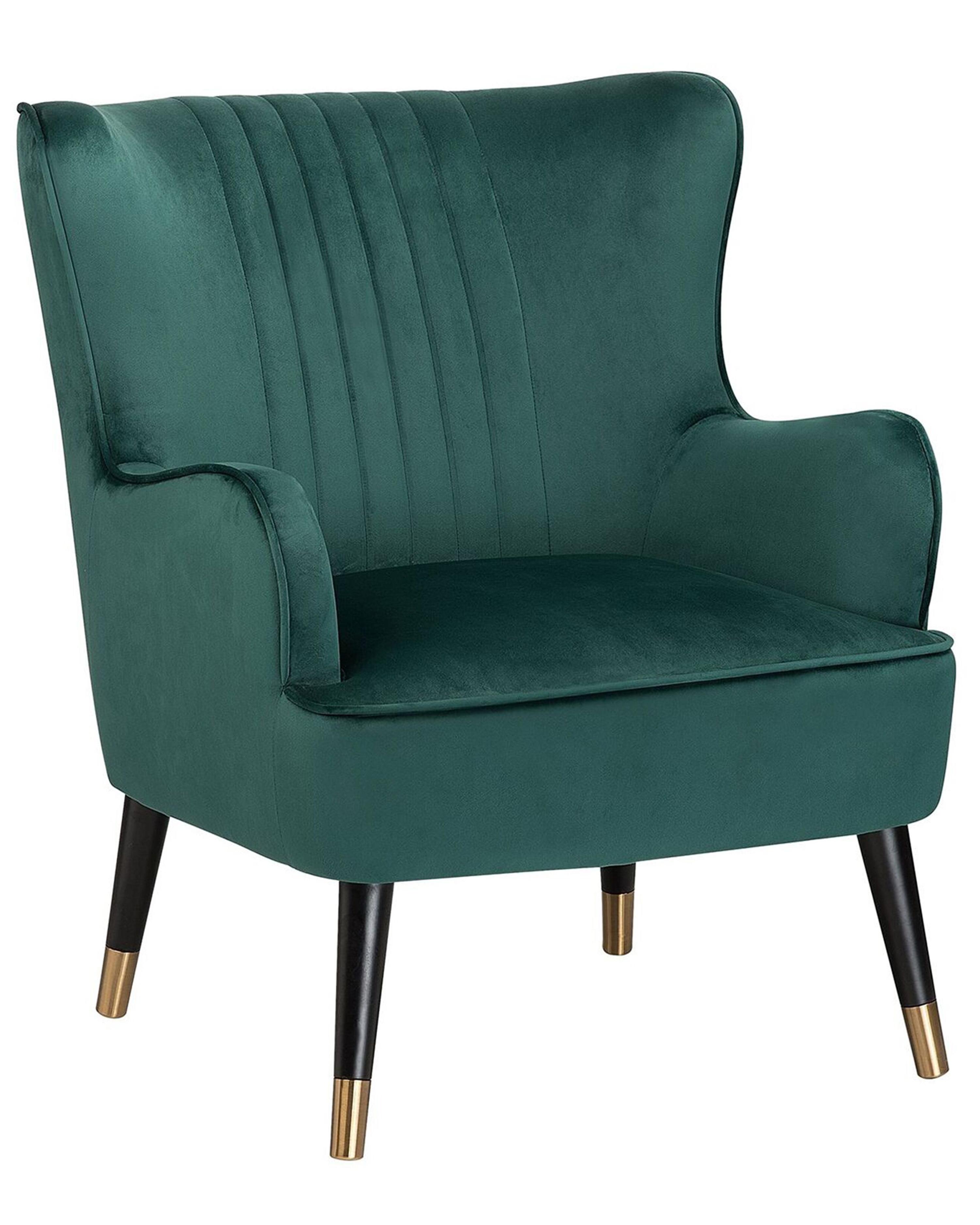 Oorfauteuil VARBERG Fluweel Smaragdgroen
