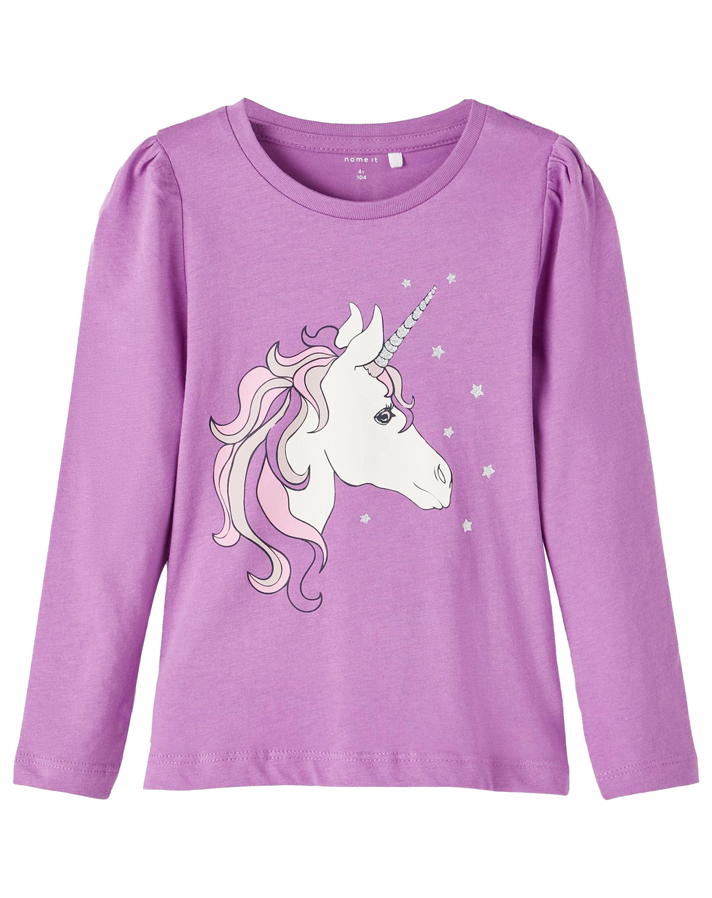 Langarmshirt NMFRUIA UNICORN in iris orchid