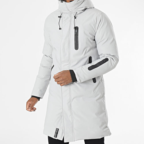 Parka Capuche Longue Gris
