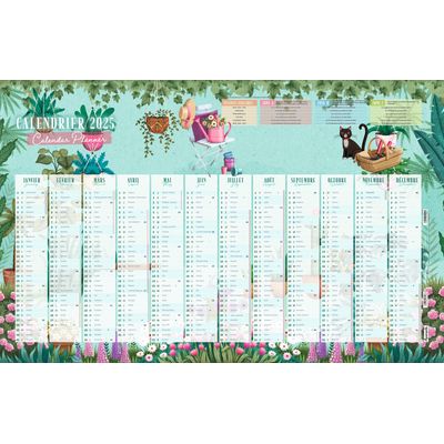 Calendrier bancaire 40x65 cm - Le Jardin