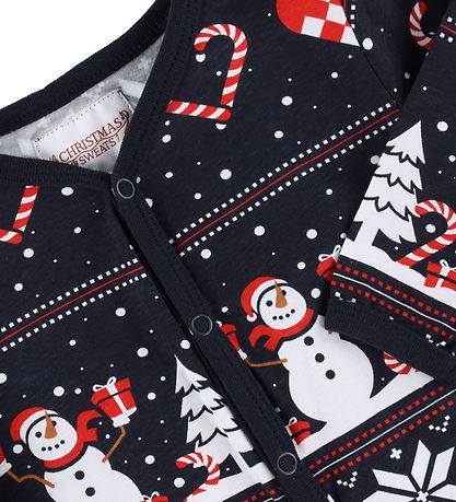 Jule-Sweaters Strampler - Weihnachten Heart - Navy