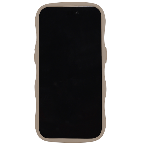 holdit Iphone 12/12 Pro Transparent Wavy Cover, Mocha Brown/Transparent