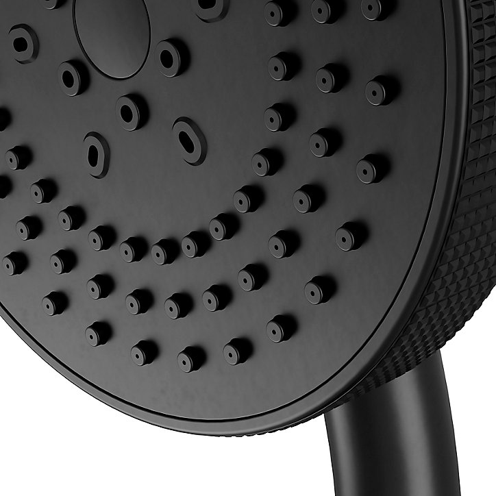 Douchette 5 jets noir GoodHome Selenga
