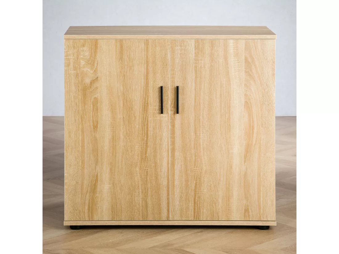 Meuble à chaussures AXEL avec 5 niveaux MDF, 55 x 110 x 35 cm, capacité de 20 à 25 paires, étagère à chaussures coloris chêne sonoma