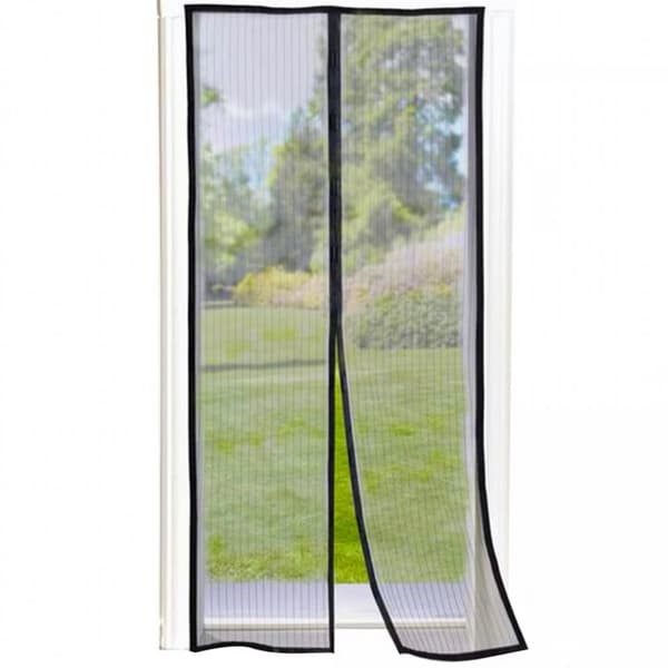 Insektsnettdør 100x210 insektsbeskyttelse magnet myggnett Black