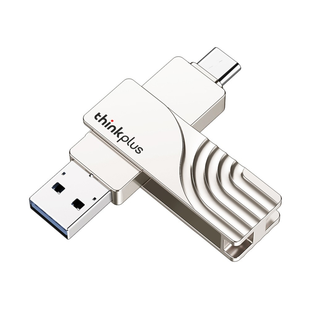 (128GB) Thinkplus USB C / USB 3.0 Speicher Stick Flash Drive (70 Mbit/s) - Silber
