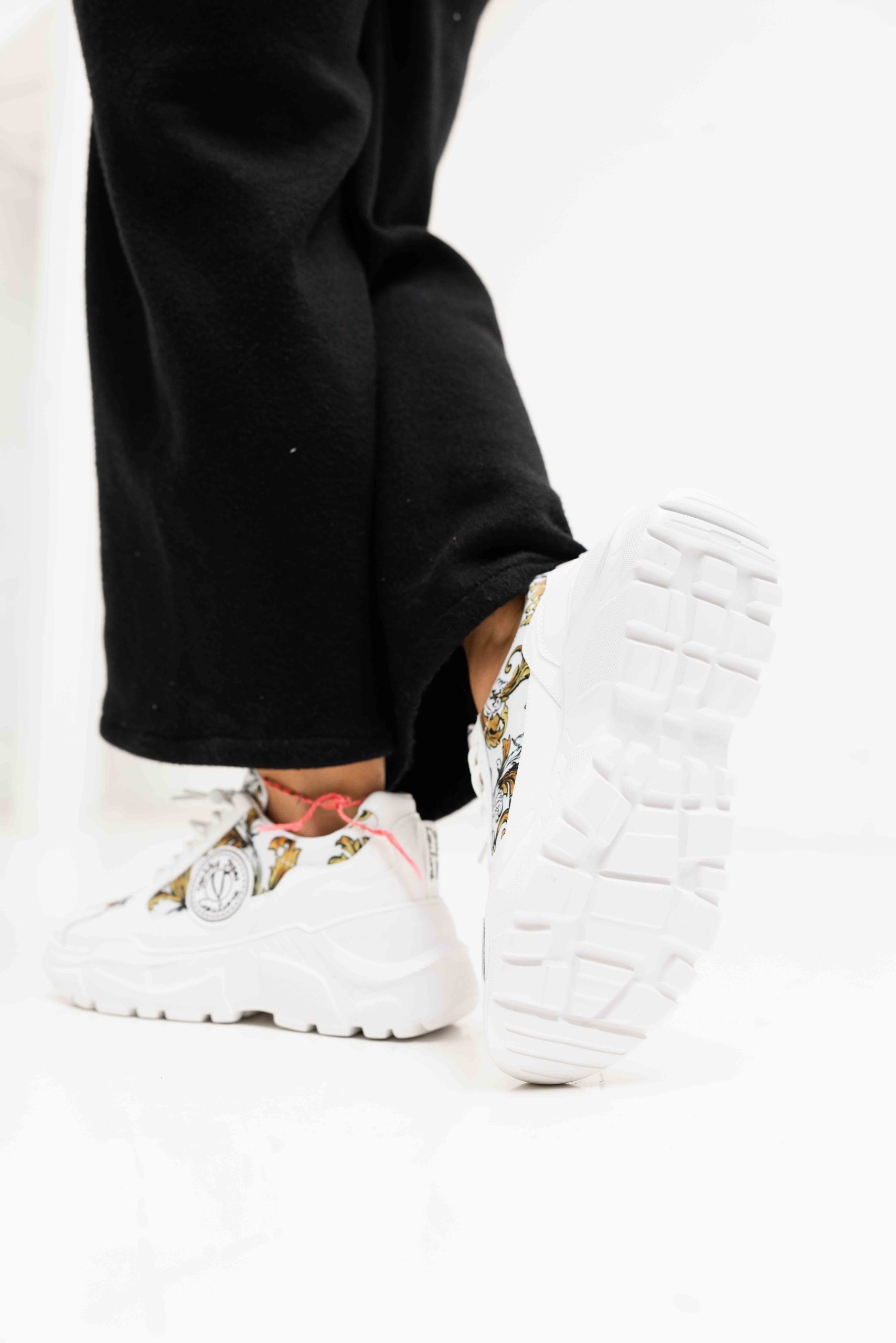 Versace Jeans Couture Fondo Speedtrack Sneakers Dames Wit/Goud