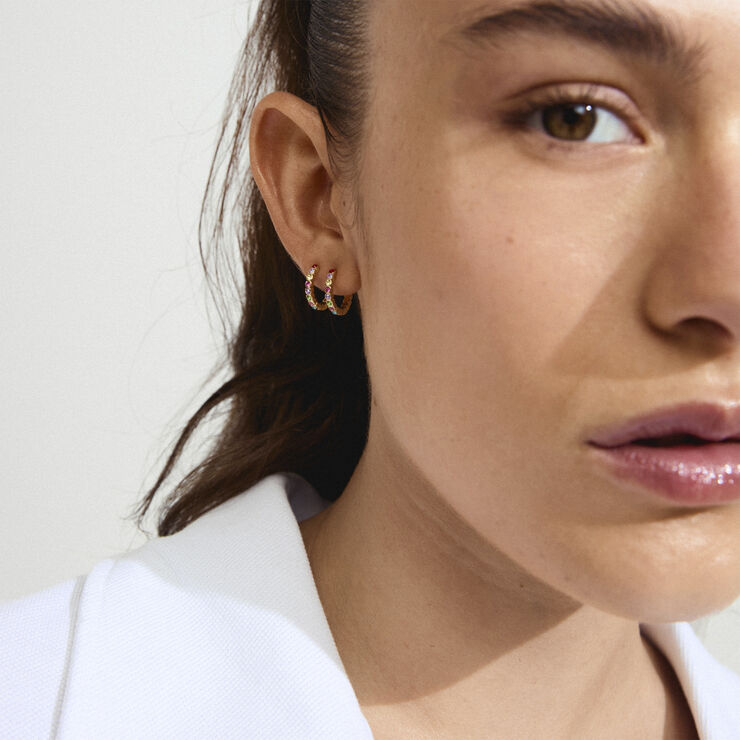Pilgrim KLEOPRATRA hoop earrings gold-plated Guld