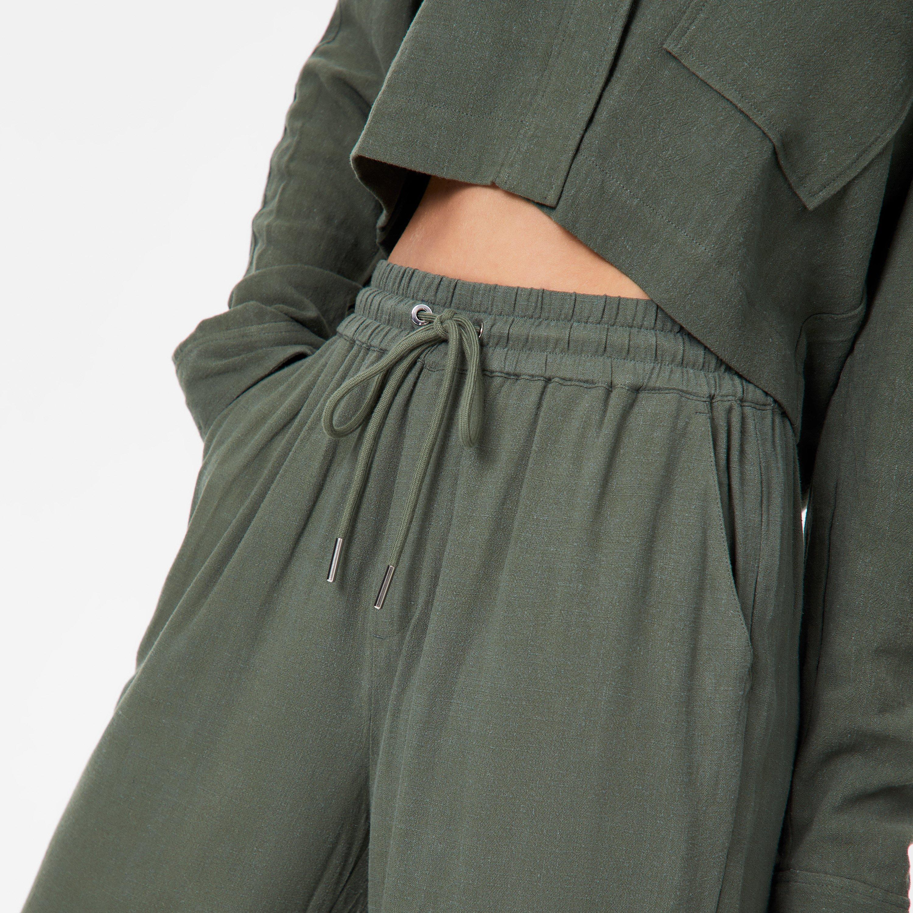 Jack Wills JW Linen Blend Wide Leg Trousers