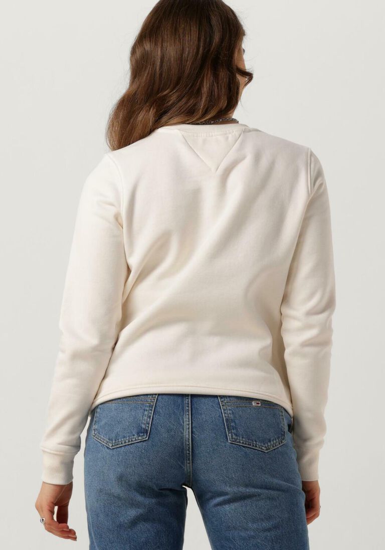 TOMMY JEANS witte tommy jeans trui tjw reg tonal linear crew