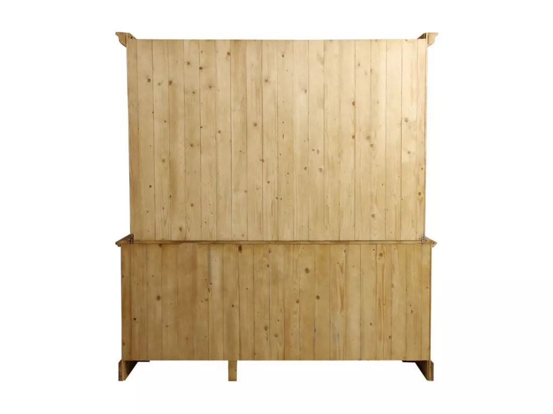 Buffet vaisselier 3 portes vitrées Bois Marron - Natural Interior's