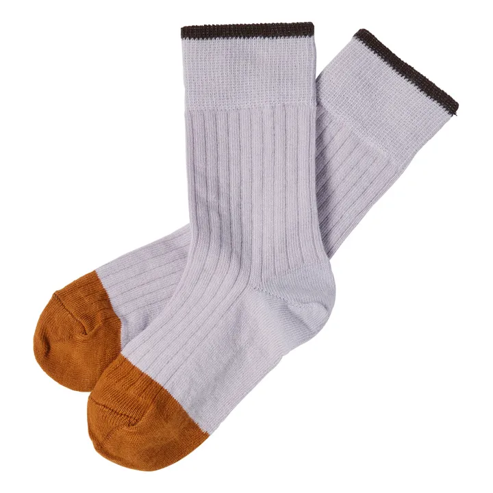FUB Lot 2 Chaussettes Contrast | Mauve