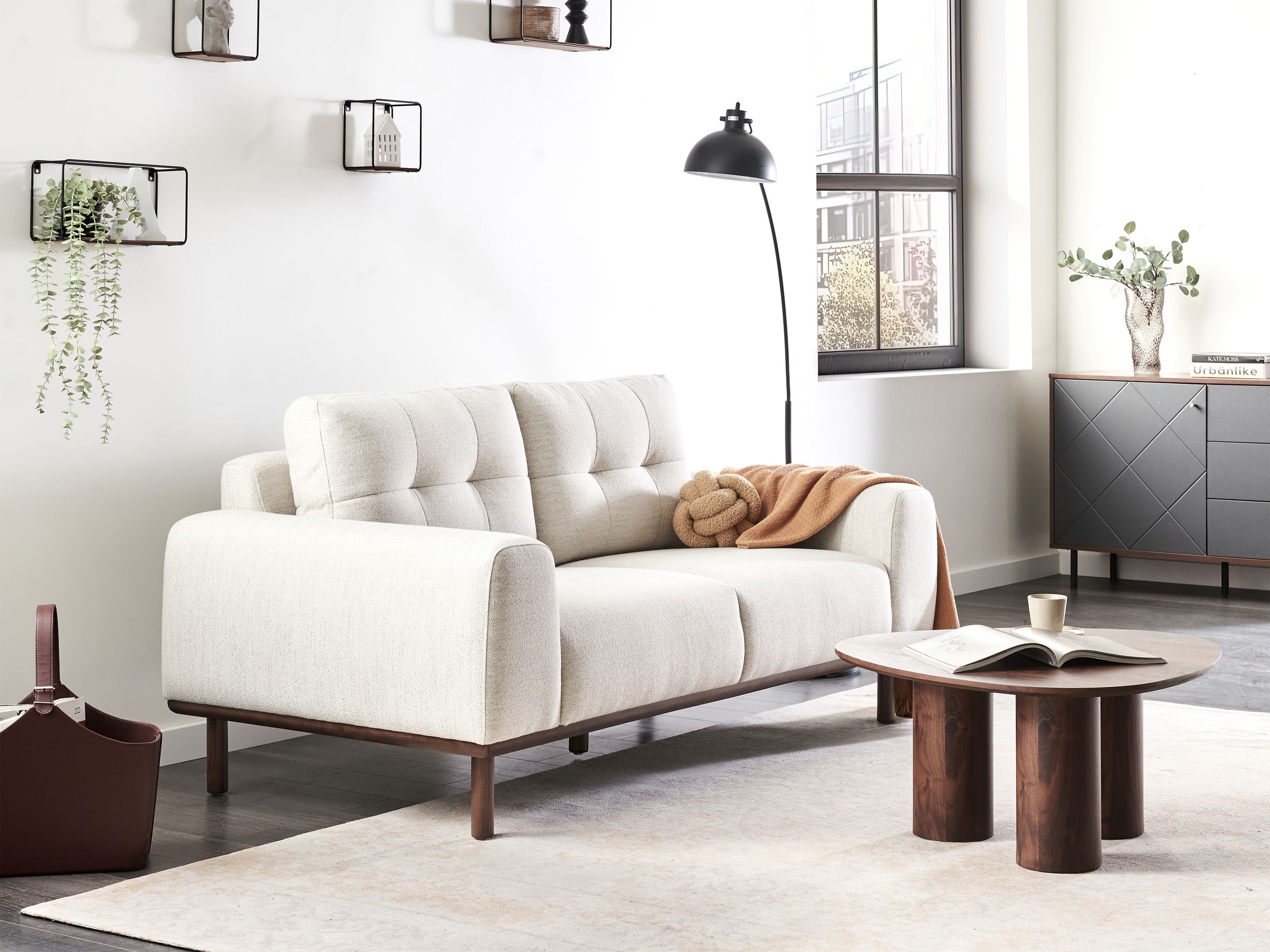 Beliani - LAURILA - Tweezitsbank - Lichtbeige - Stof