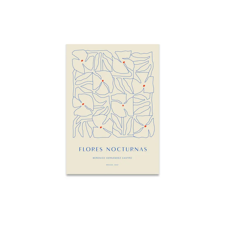 Paper Collective - Flores Nocturnas 01 Poster, 30 x 40 cm