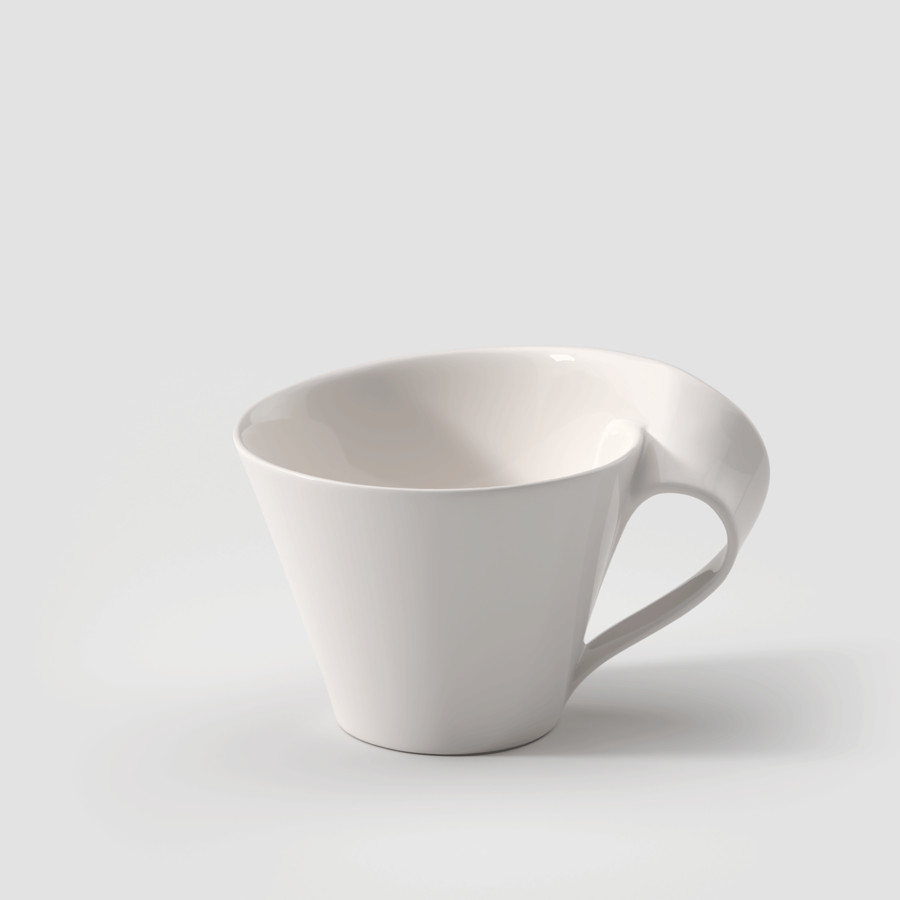 NewWave Cappuccino cup White, 8.8 oz, Premium Porcelain