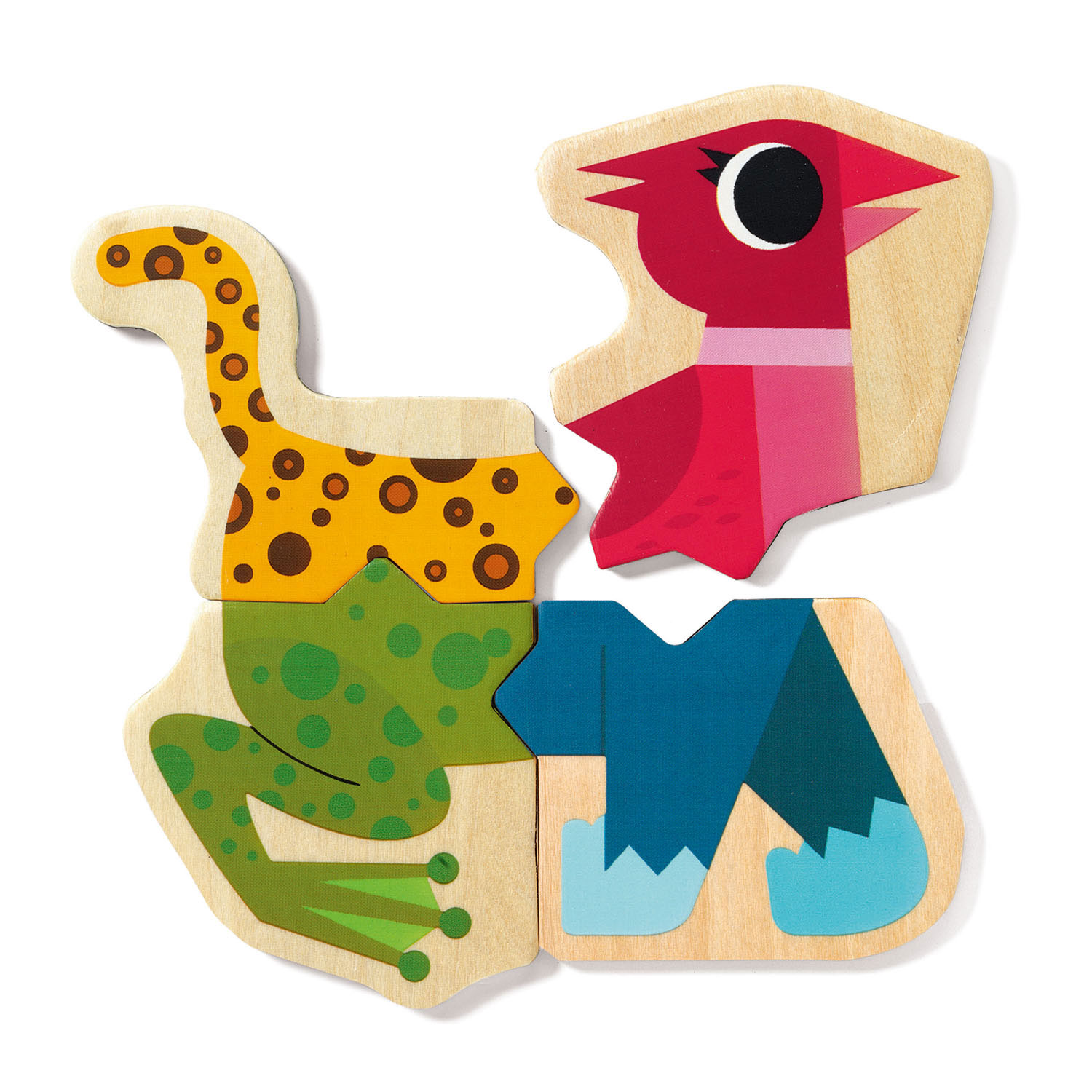 Djeco Magnetische Dieren Puzzels Hout