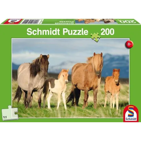 Schmidt Spiele KinderPuzzle - Pferdefamilie, 200 Teile