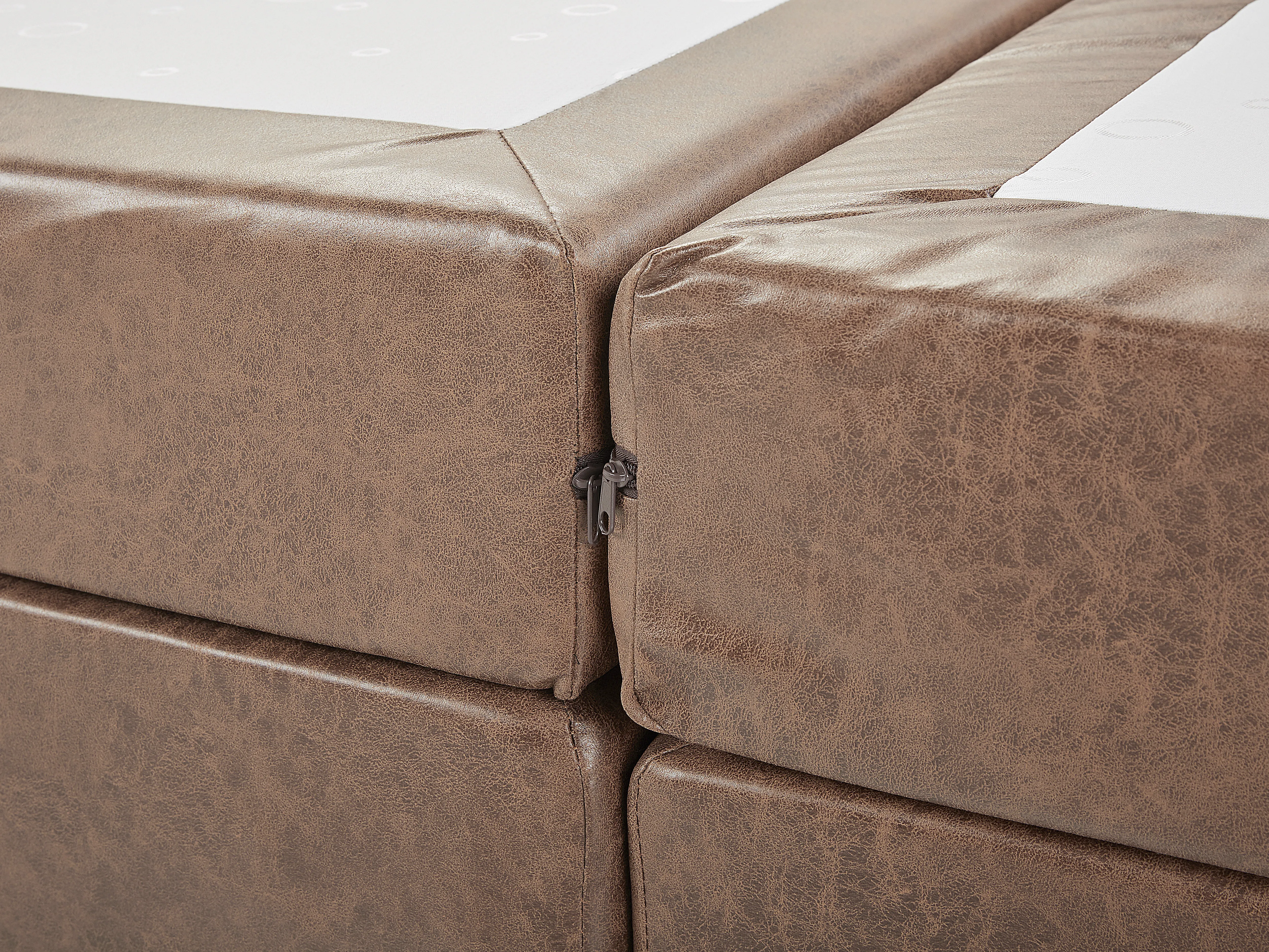 Boxspring Kunstleer PRESIDENT 180 x 200 cm Bruin