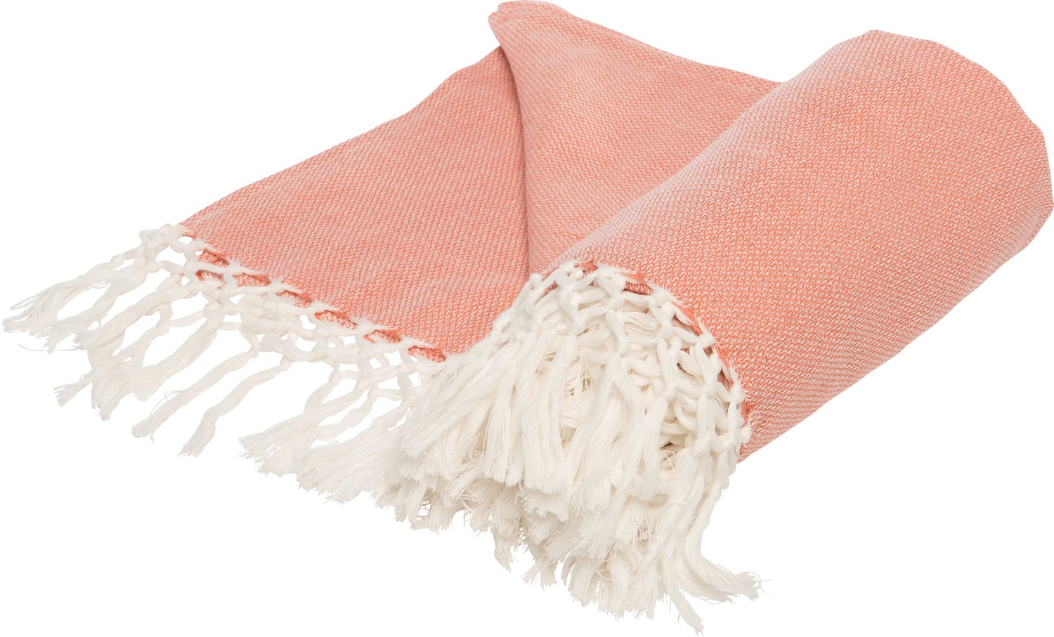 Intratuin plaid Franje 130 x 180 cm oranje