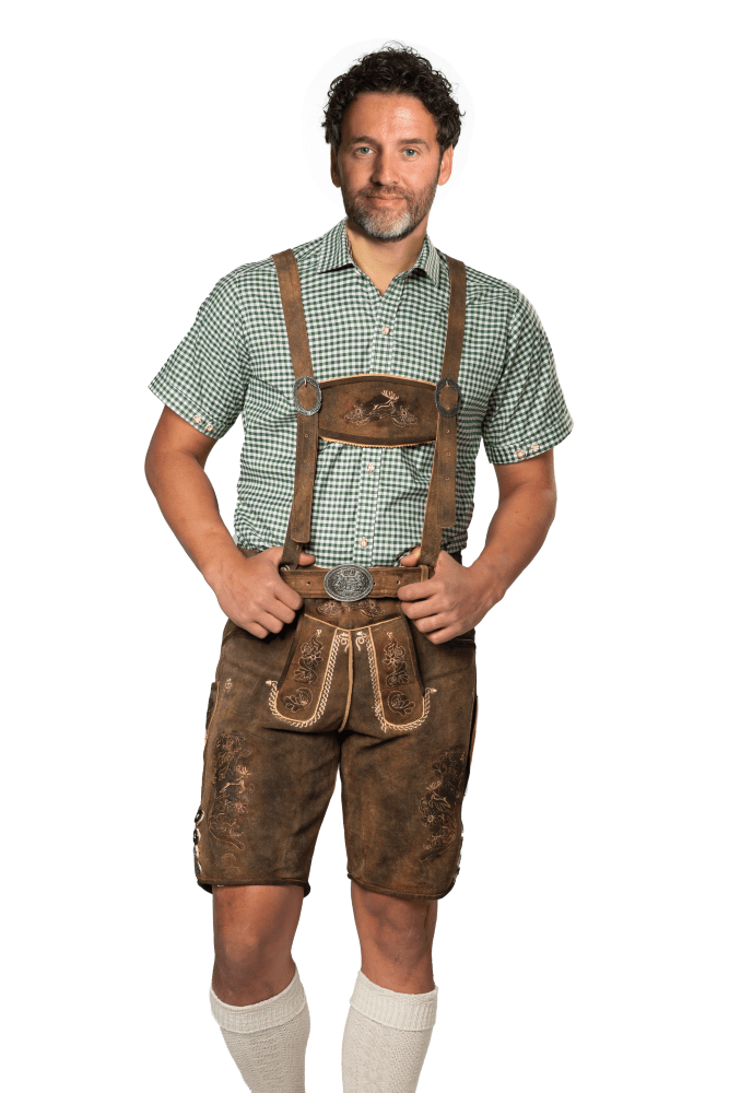 Lederhose Bruin Kort Kitzbuhel
