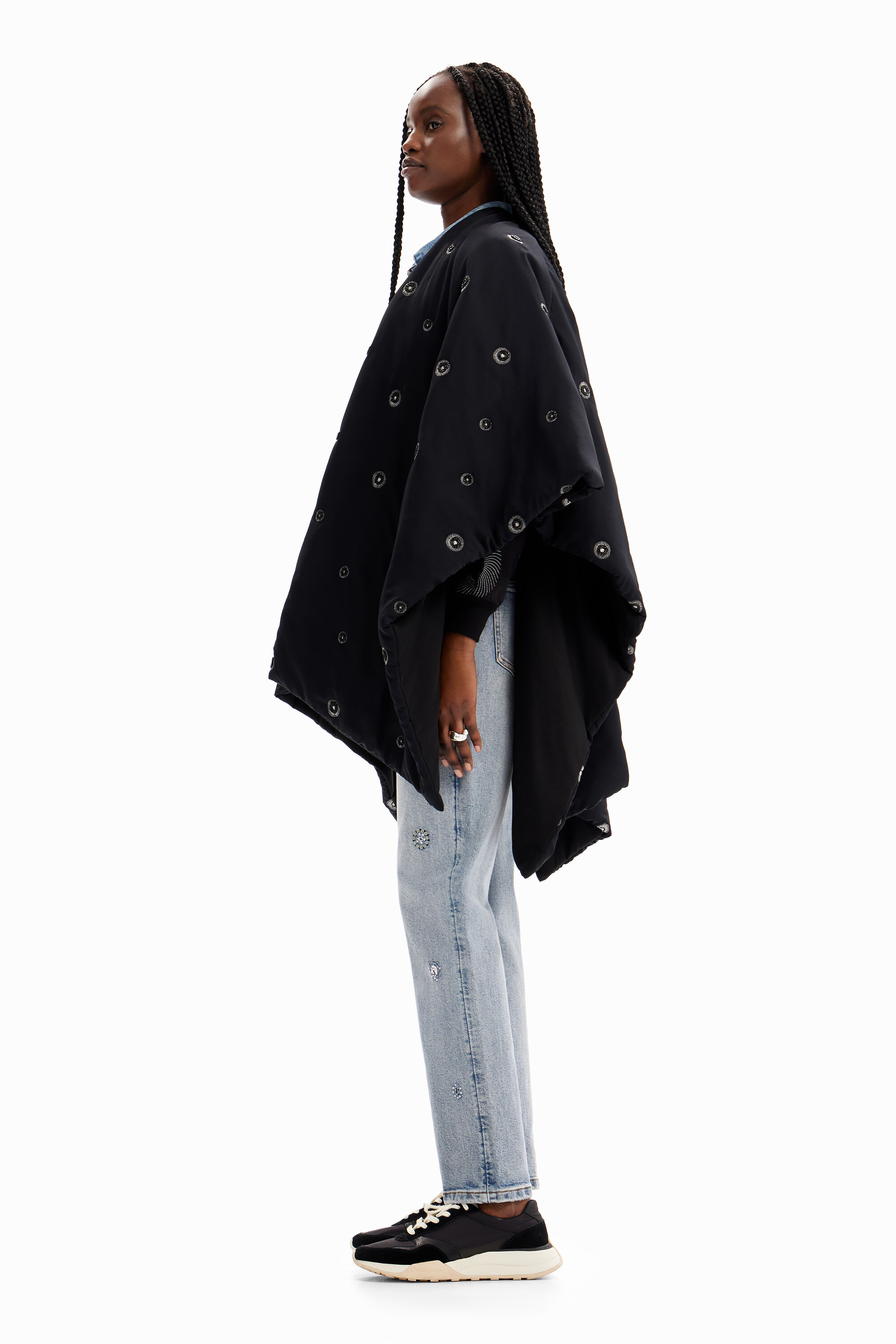 Poncho matelassé ceinture