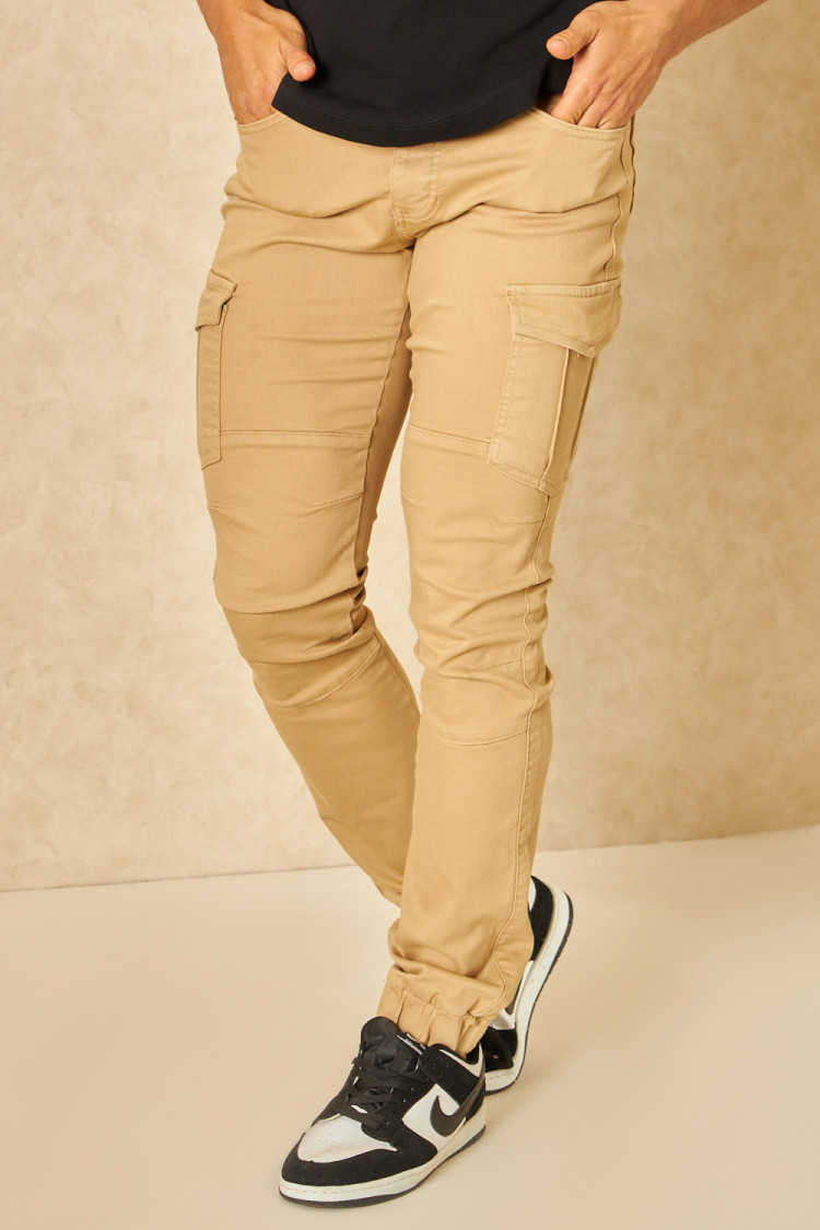 Joggerpant cargo beige