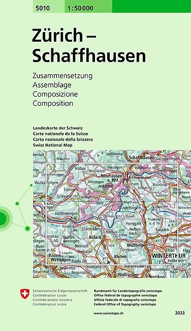 BUNDESAMT - 5010 ZURICH SCHAFFHAUSEN ECHELLE 1 50 000