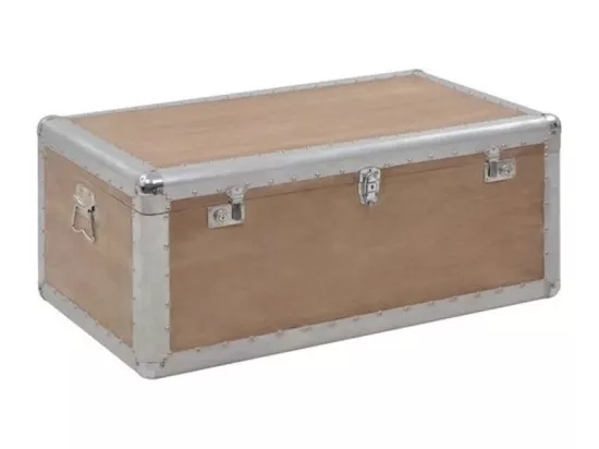 Coffre de rangement pin massif clair Steevie