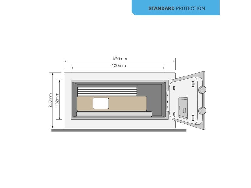 Yale Möbeltresor Value Safe, 24 l Möbeltresor mit Alarm und Tastenfeld