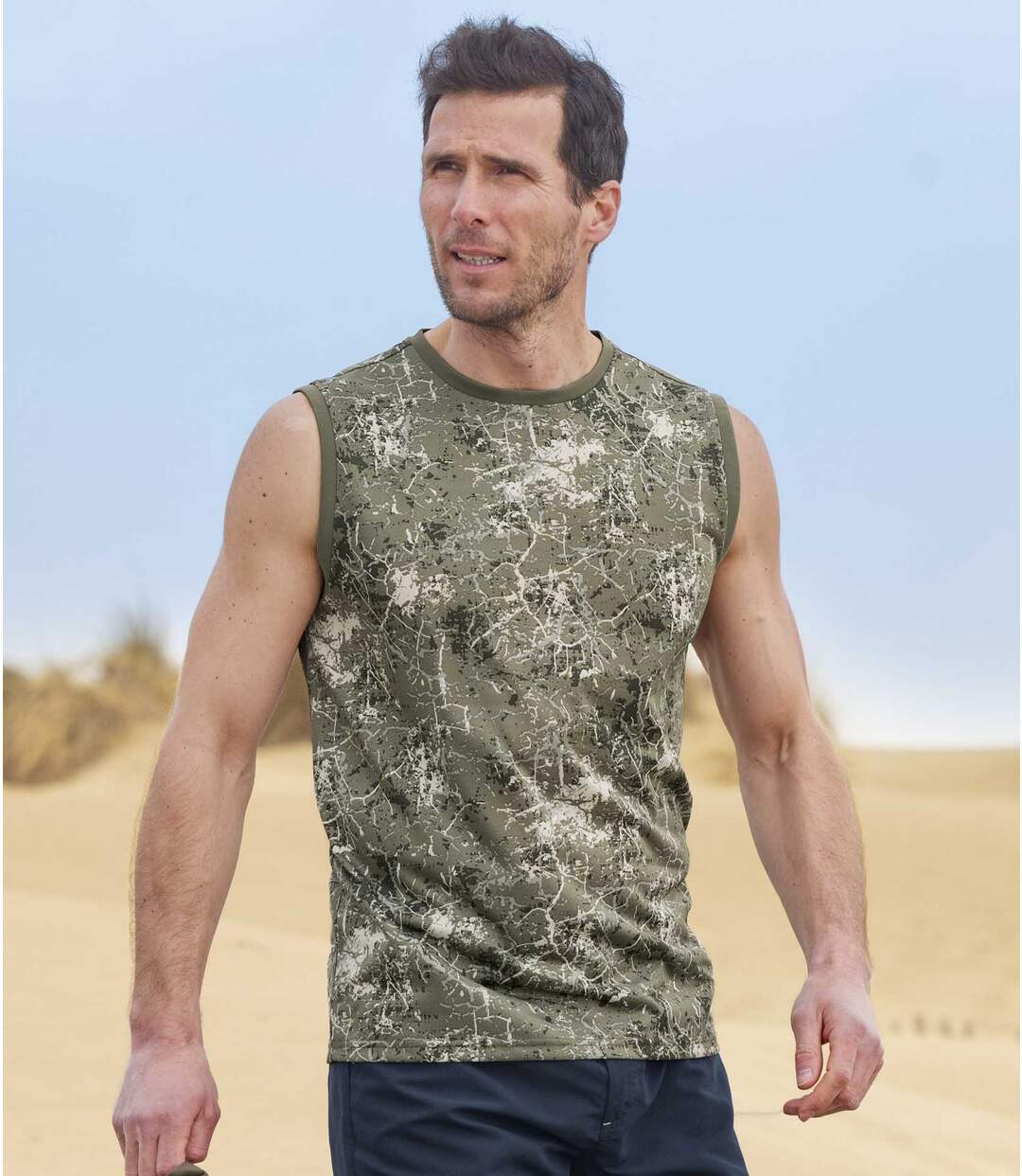 Lot de 2 Tee-Shirts Sans Manches Esprit Camouflage