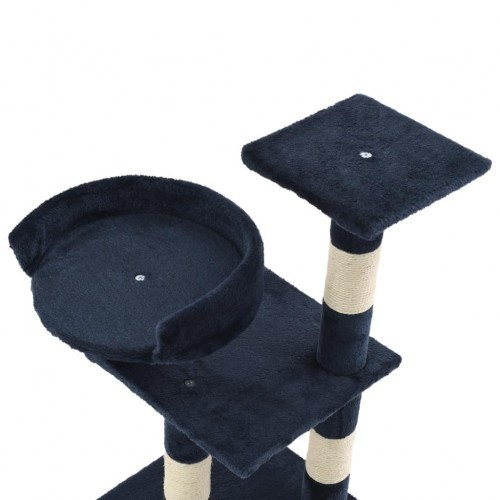 Arranhador de sisal para gatos, azul marinho