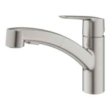 Grohe keukenkraan Start dual spray QuickFix supersteel (RVS look)