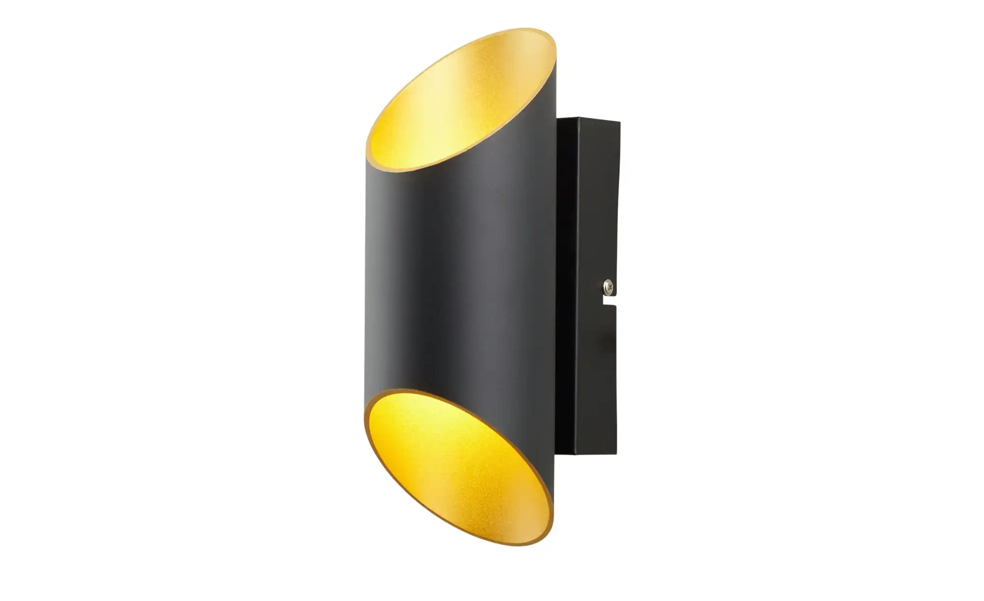 Meisterleuchten LED-Wandleuchte, 2-flammig, schwarz/gold